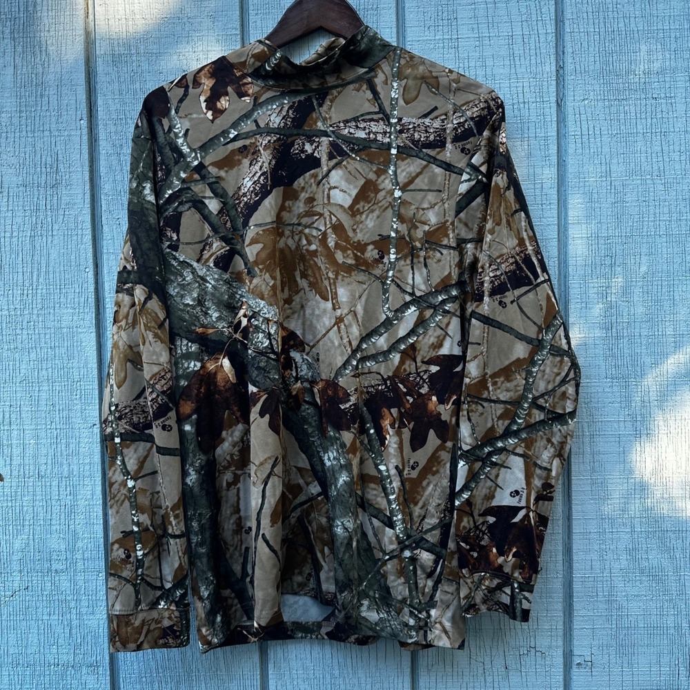 Kids Fusion 3.0 Camouflage Long‎ Sleeve Mock Neck Shirt Youth M Outdoor Hunting